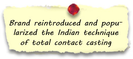 Brand reintroduced and popularized the Indian technique of total contact casting